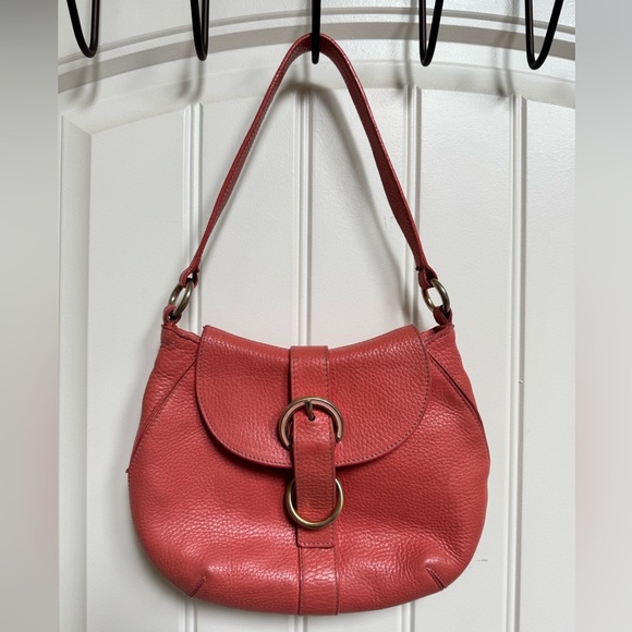 Furla Handbags - Furla Coral Leather Buckle Hobo Shoulder Bag. 9.5” by 7” by 0.5”